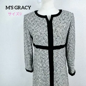 M'S GRACY 엠즈 그레이시 트위드 원피스 사이즈 9 그레이