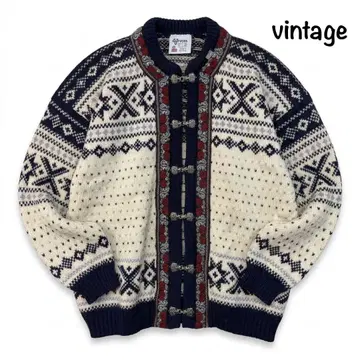 빈티지 VOSS 노르딕 니트 가디건 노르웨이 북유럽.
