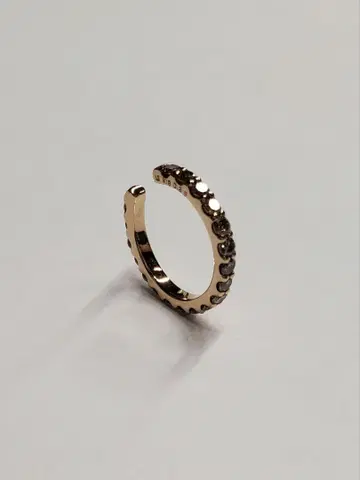 K18PG 브라운 다이아몬드 이어커프