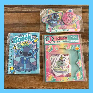 Disney 스티치 제일복권 묶음 판매 씰북 씰 캔뱃지