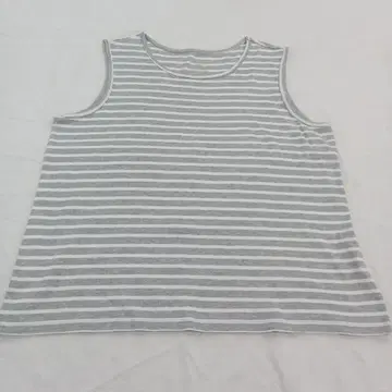 [ 나11 ] LLBean 스트라이프 그레이 슬리브리스 T셔츠 (상의)