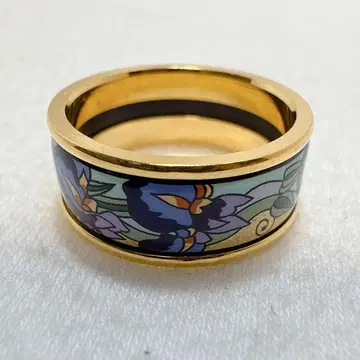 MICHAELA FREY 미카엘라 프레이 골드 컬러 블루 풍경 반지