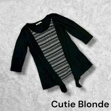 [ Cutie Blonde 큐티 블론드 ] 레이어드 스타일 가디건 M