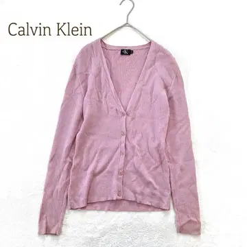 캘빈클라인 M 긴팔 가디건 겉옷 리브 니트 울 무지