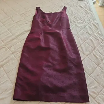 BOSCH 버건디 슬리브리스 원피스 38