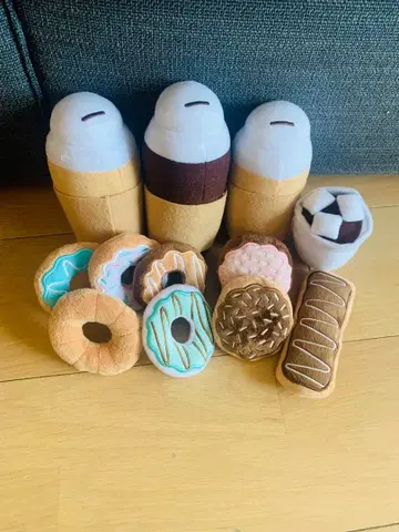 펠트 봉제 인형 커피 디저트 세트 12개