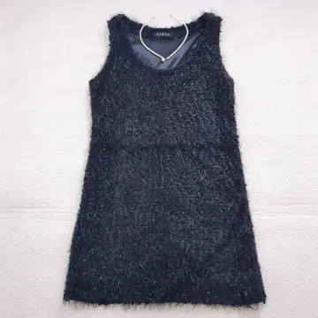 렘스 슬리브리스 샤기 니트 원피스 엘레강트 세미 포멀 F