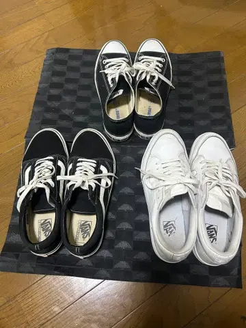 VANS 컨버스 스니커즈 블랙 화이트 세트