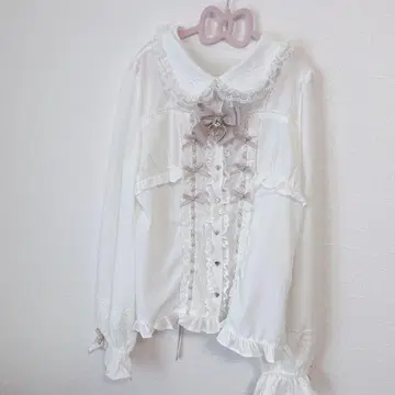 LIZLISA 리즈리사 백 셔링 블라우스 핑크