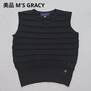 새상품급 M 엠즈 그레이시 슬리브리스 니트 레이스 편직