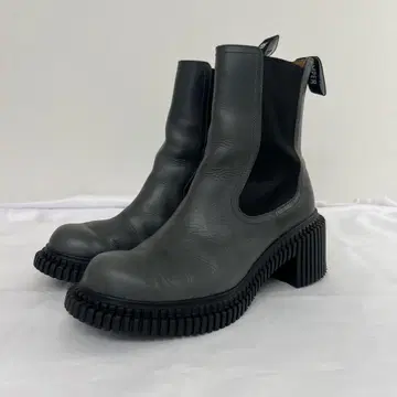 캠퍼 가죽 사이드 고어 부츠 블랙 39 사이즈 통굽