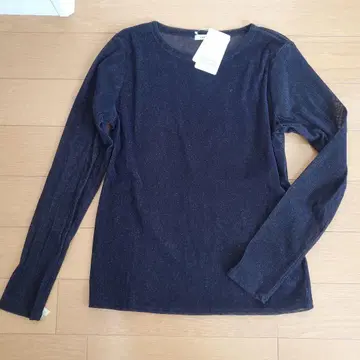 [택 포함] IENA 라메 플로키 튤 롱 슬리브 풀오버 이에나