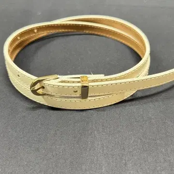 새상품 말발굽형 골드 버클 벨트 심플 인조 가죽 화이트