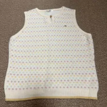 Golden Bear 니트 베스트 크림색