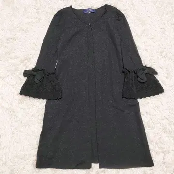 컨디션 최상 엠즈 그레이시 비쥬 레이스 리본 라메 가디건