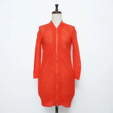 새상품급 DES PRES 시스루 니트 가디건 빨간색 사이즈 1*MD122