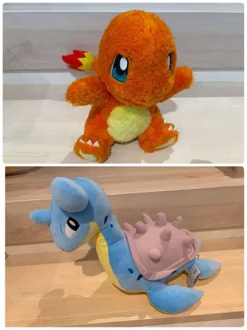 포켓몬 리자몽&라프라스 봉제 인형 세트