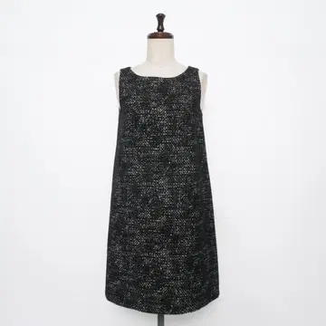 PAULE KA 트위드 원피스 무릎 기장 블랙 사이즈 36*MD129