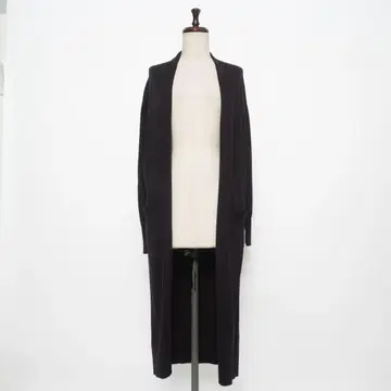새상품급 PLST 롱 가운 가디건 사이드 리브 블랙 사이즈 M*MD133