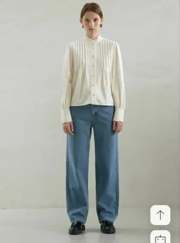 [ 새상품급 ] Atelier Nain* 로우라이즈 워싱 기모 데님 팬츠