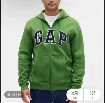 GAP 그린 풀 집업 후드티 XS 남성용