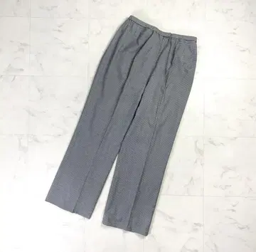 빅 사이즈 레리안 하운드투스 패턴 크롭 팬츠 그레이 15+*MD155