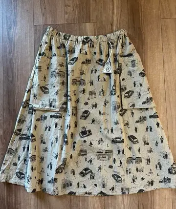 R&D.M.Co- 올드맨즈테일러 양쪽 사이드 포켓 스커트 새상품급