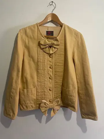 DOUCE KETTY TULIPE 골드 버튼 데님 자켓 핑크하우스