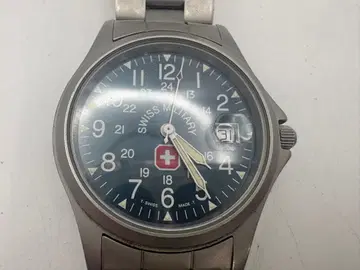 스위스밀리터리 손목시계 데이트 네이비 메탈밴딩 쿼츠