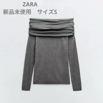 ZARA 오프숄더 상의 그레이