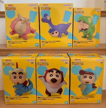 짱구는 못말려(크레용 신짱) 오라들의 공룡 일기 피규어 6체 세트