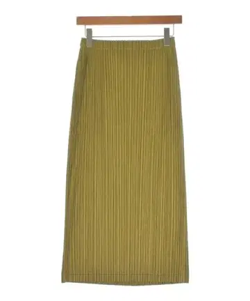 플리츠 플리즈 미디 스커트 여성용