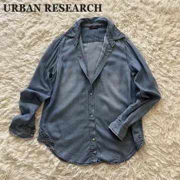 URBAN RESEARCH 텐셀 100% 데님 셔츠 샴브레이 긴팔