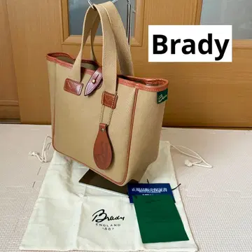 컨디션 최상 Brady BECK 미니 토트백 캔버스 소가죽 영국제