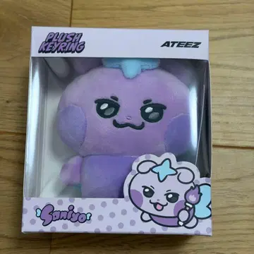 ATEEZ 산 mighteez 봉제 인형 키링 트레이딩 카드 포함