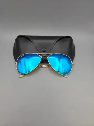 [ 새상품급 ] 레이밴 정품 에비에이터 라지 골드 블루 미러