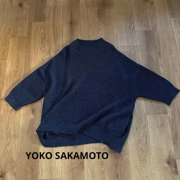 미사용에 가까운 YOKO SAKAMOTO 절개 드롭 숄더 니트 오버
