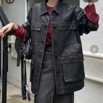 지나시스 가죽 코트