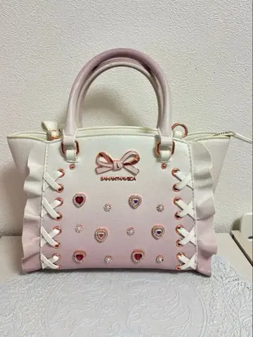 사만사베가 레이스업 하트 비쥬 그라데이션 플래터(미니)