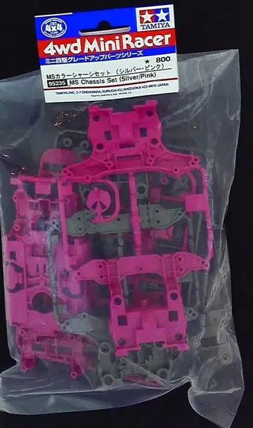 타미야 미니 사륜구동 GUP MS 컬러 섀시 세트/실버/핑크 95235