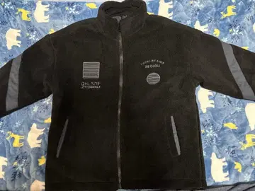 HUN 플리스 자켓 4XL 블랙