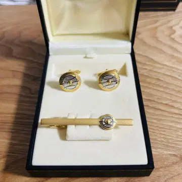 DUNHILL 던힐 넥타이핀 커프스 커프링크스 d 로고 골드
