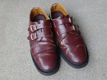 Hawkins 버건디 더블 버클 신발