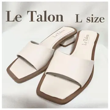르탈론 Le Talon 뮬 샌들 L 사이즈 아이보리 로우힐