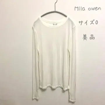 울 텐셀 크루넥 시어 롱티 Mila Owen 사이즈 0