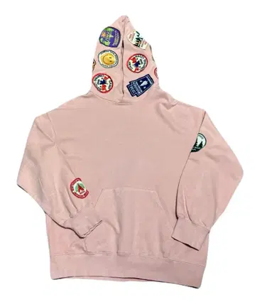 니들 웍스 후드티 와펜 핑크