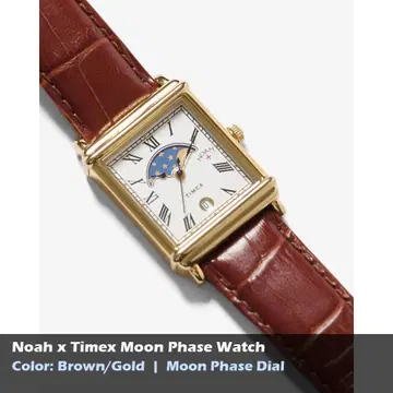 Noah x Timex 문 페이즈 브라운/골드2