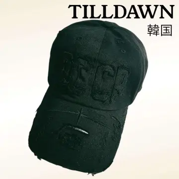 Tilldawn 캡 티르다운 CCCP CAP 데미지 블랙 블랙