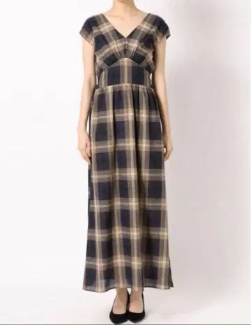 LAGUNAMOON 체크 내로우 맥시 원피스