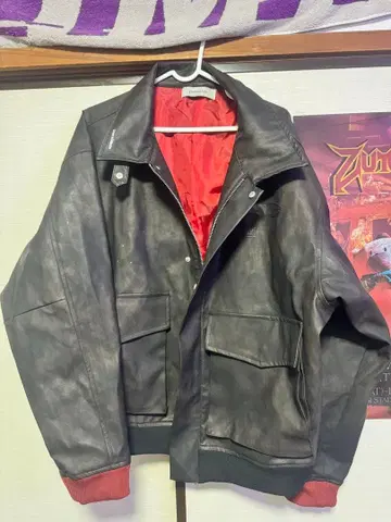 계속 한밤중이면 좋을 텐데. 페이크 레더 자켓 L